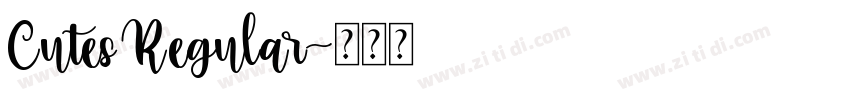 Cutes Regular字体转换